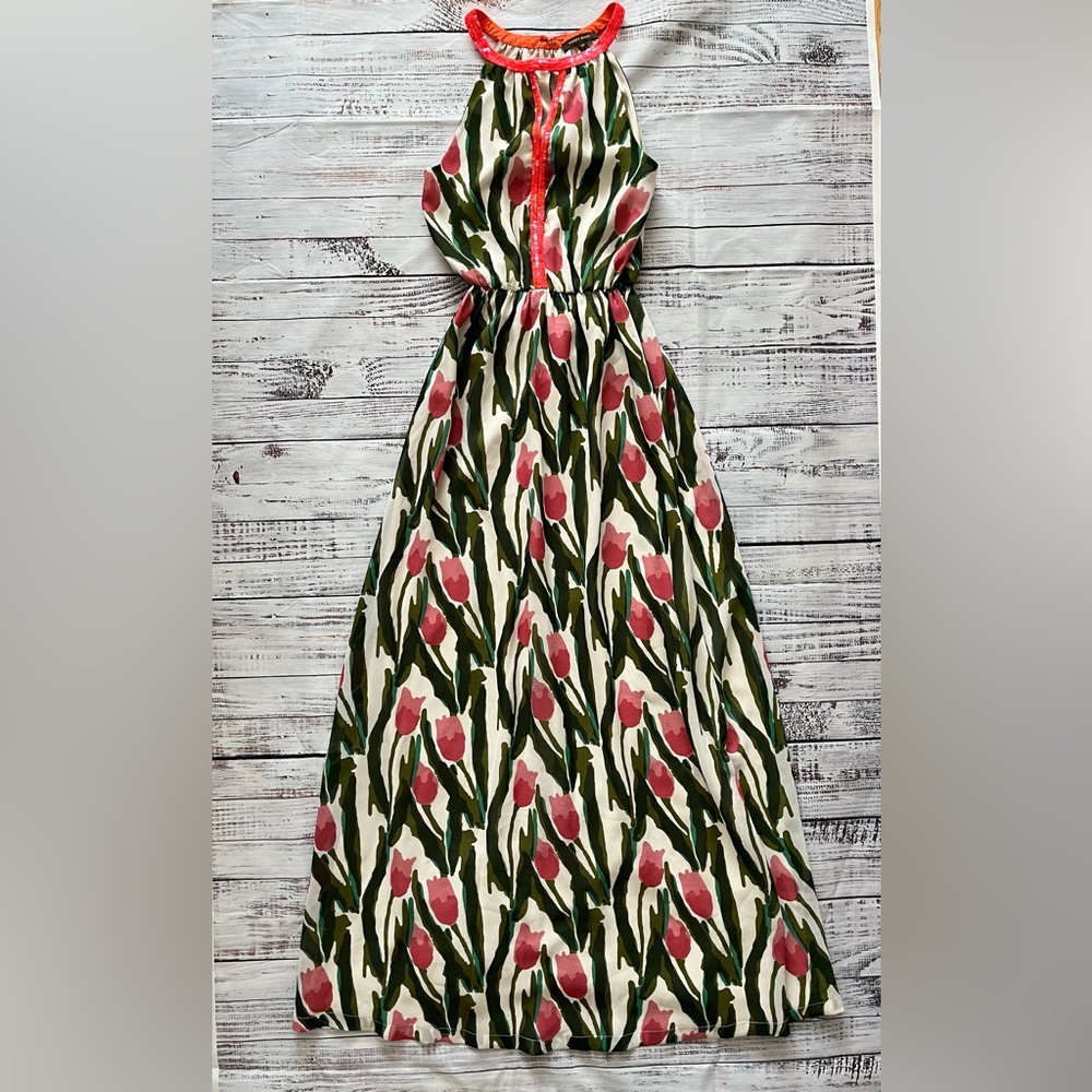 Anthropologie/Vineet Bahl 'Portia' Maxi Dress tulips flowy spring 0P